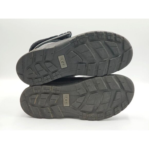 UGG Women's Black Leather Waterproof Adirondack Lace Up Boot Size 5 2948 - Picture 5 of 16